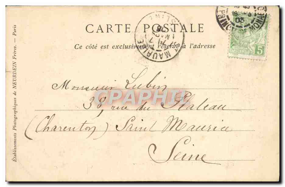 CPA Monaco Casino de Monte Carlo Le theatre — Rückseite