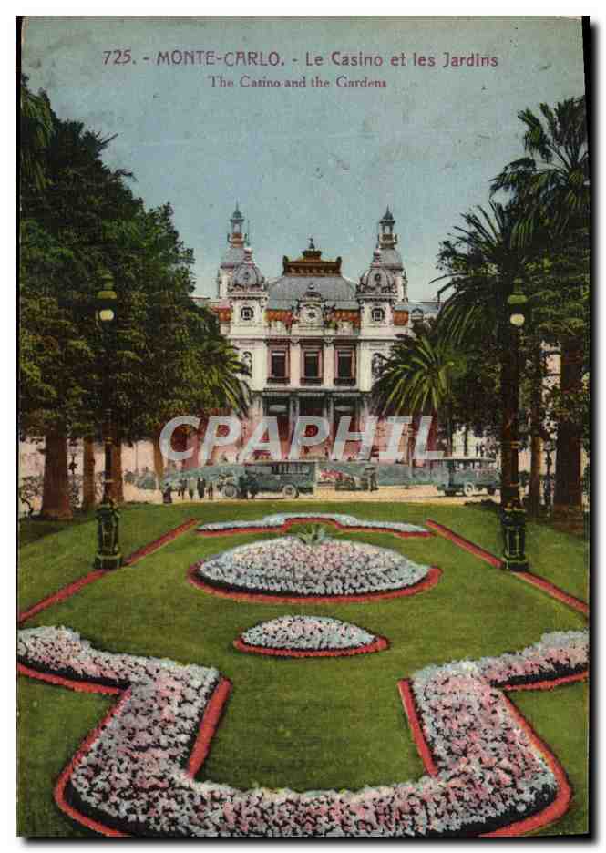 CPA Monaco Monte Carlo Le Casino et les Jardins