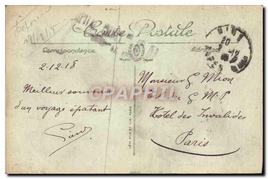 CPA Monaco et Monte Carlo Le Casino — Rückseite