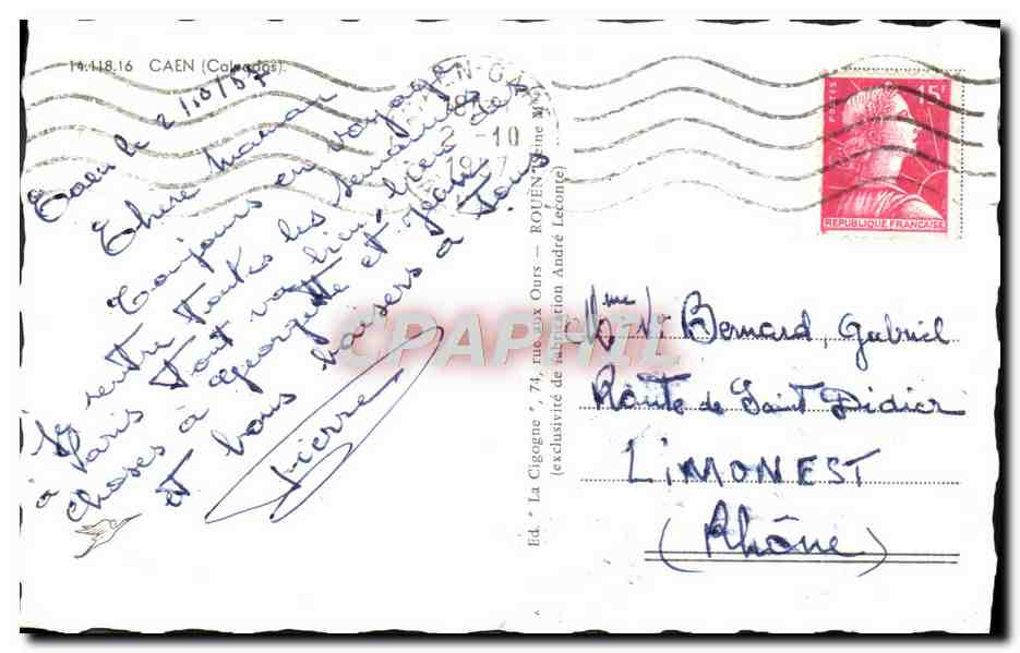 CPM Caen  — Verso