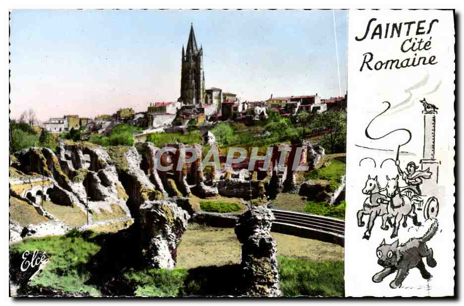 CPM Saintes Les Arenes Au Fand L'Eglise Ste Eutrope