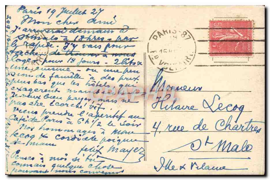 CPA JJ Lemordant Les Goemons — Rückseite