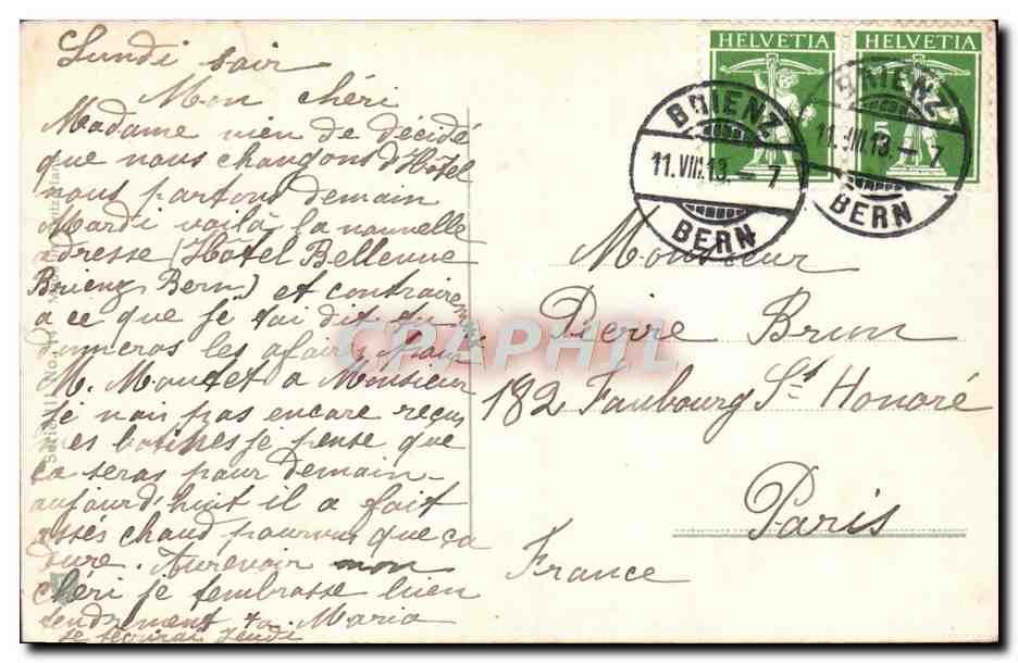 CPA Paysage Suisse Chevre  — Rückseite