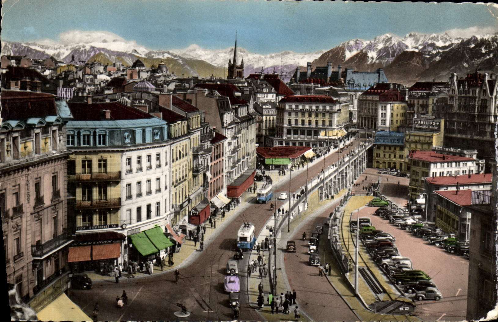 CPM Lausanne Le Grand Pont Et Les Alpes