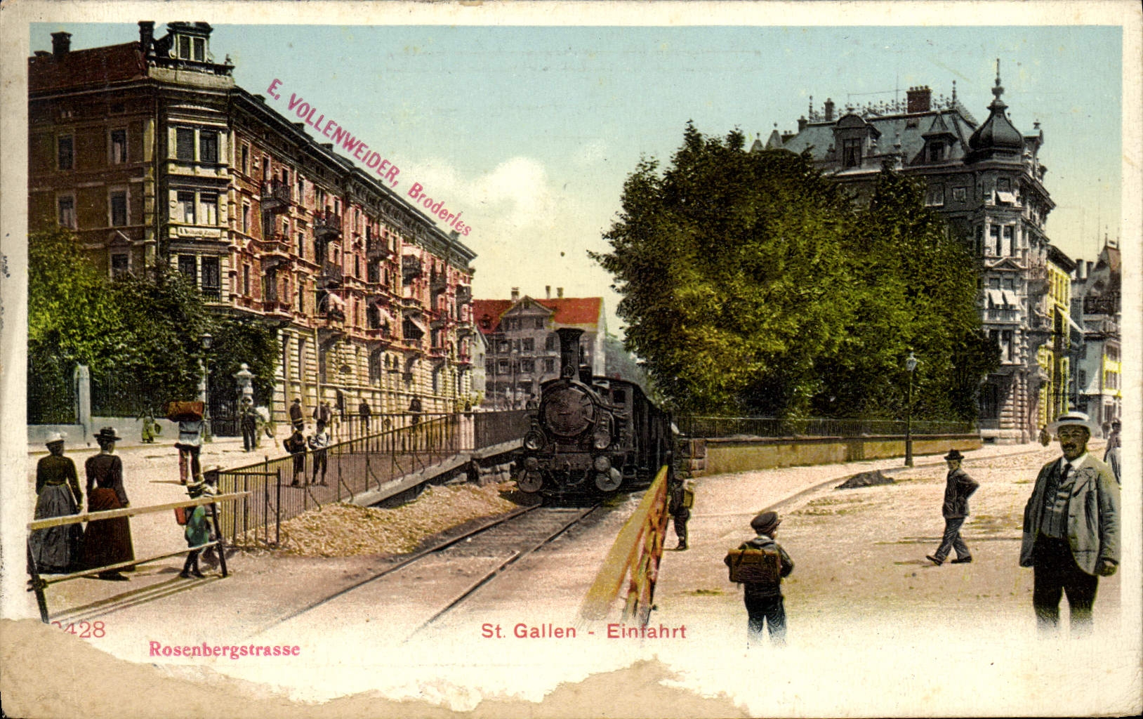 CPA St Gallen Einfahrt Train 