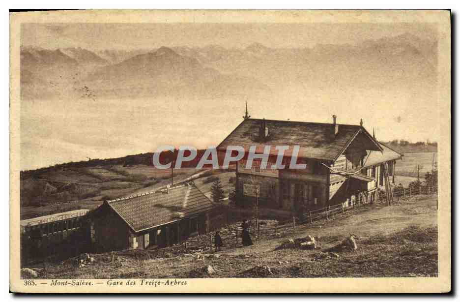 CPA Mont Saleve Gare Des Treize Arbres