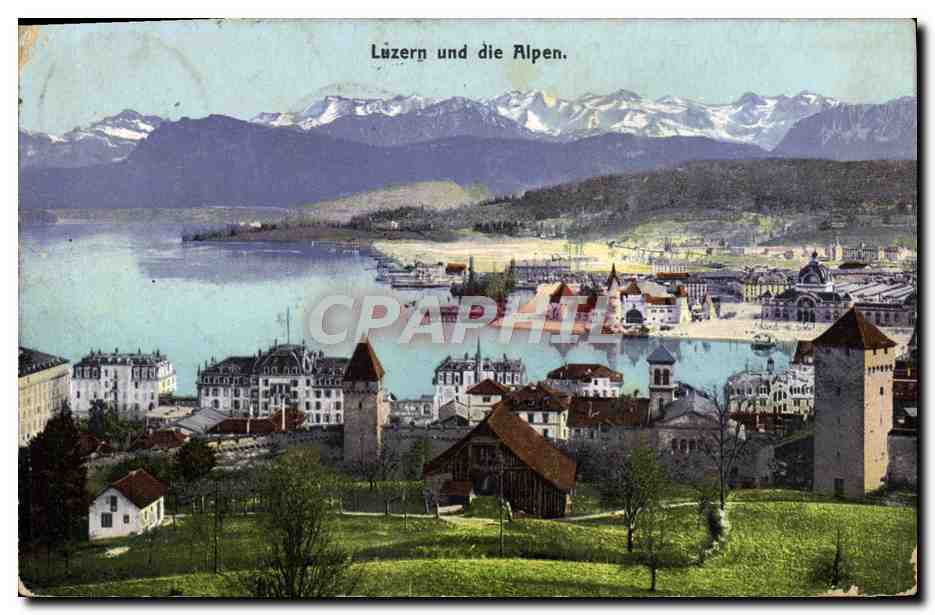 CPA Luzern Und Die Alpen