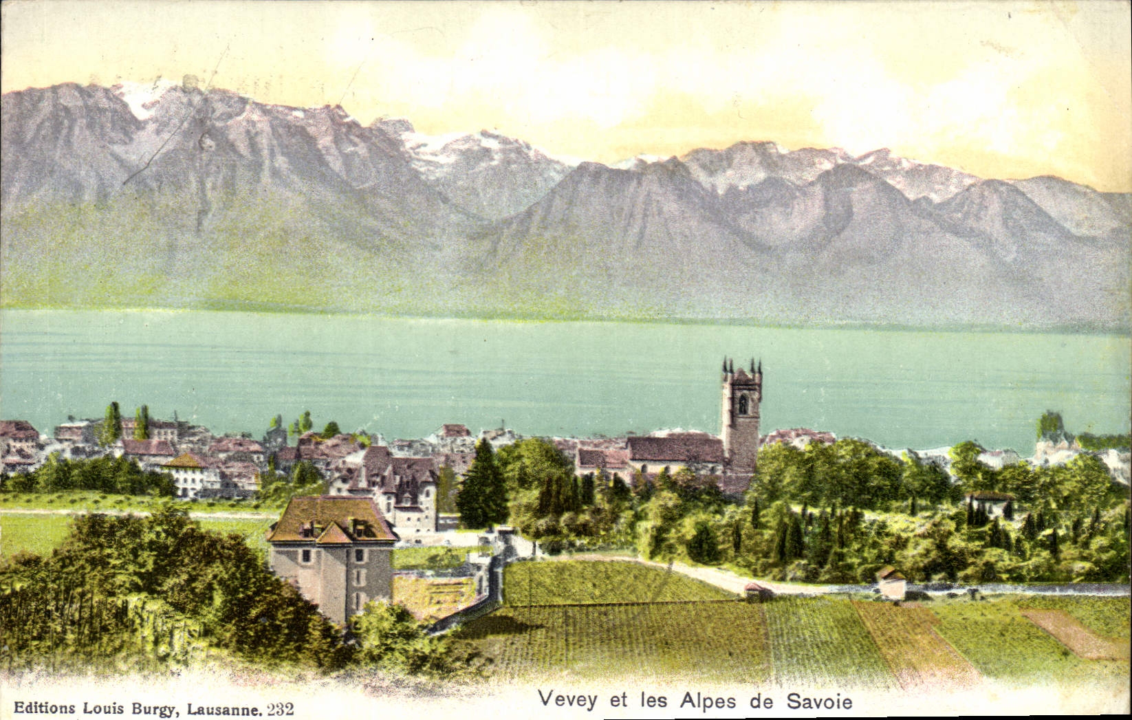 CPA Vevey Et Les Alpes De Savoie