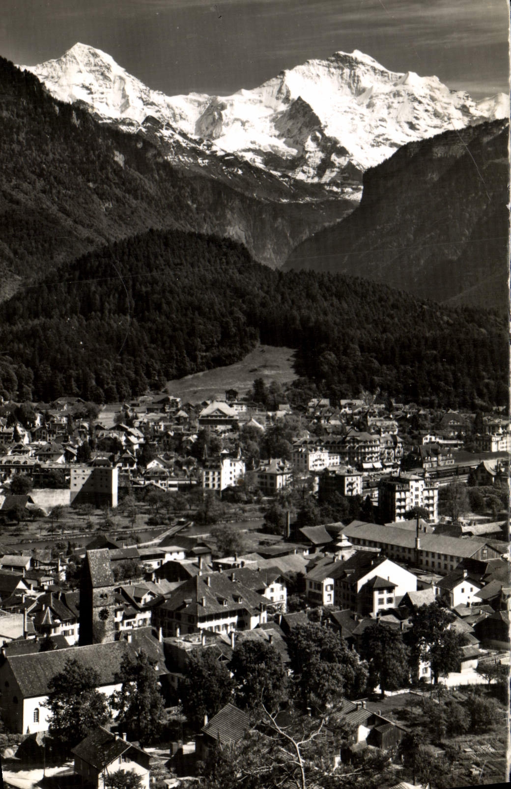 CPA Interlaken Unterseen Monch Und Jungfrau