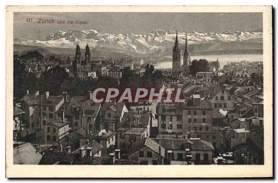 CPA Zurich Und Die Alpen