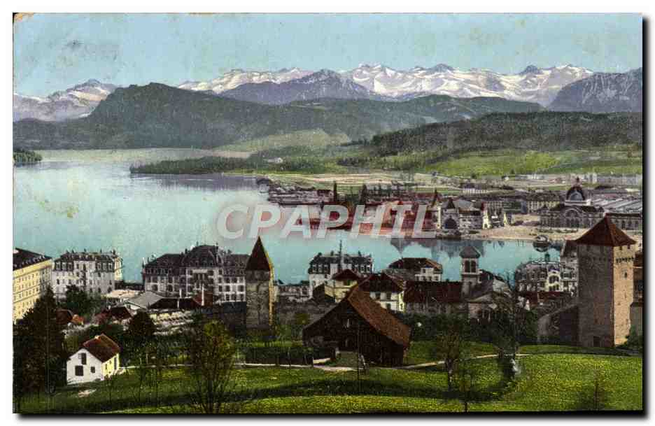 CPA Luzern Und Die Alpen
