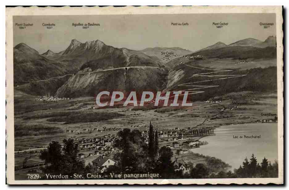 CPA Yverdon Ste Croix Vue Panoramique