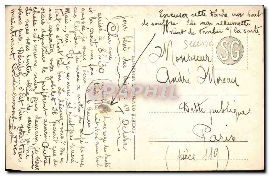CPA Geneve Casino Municipal avec prix du menu ! — Rückseite