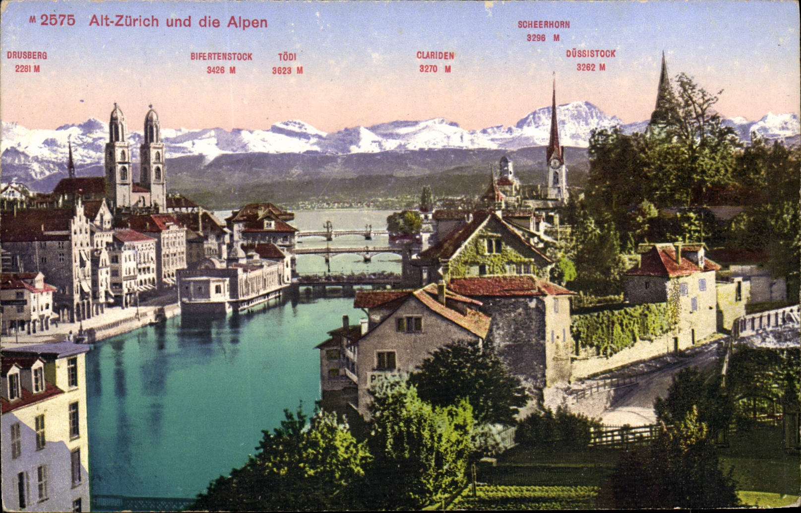 CPA Alt Zurich Und Die Alpen