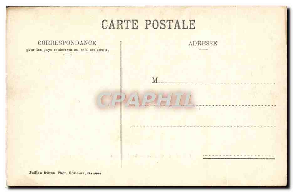CPA Geneva La jonction — Verso