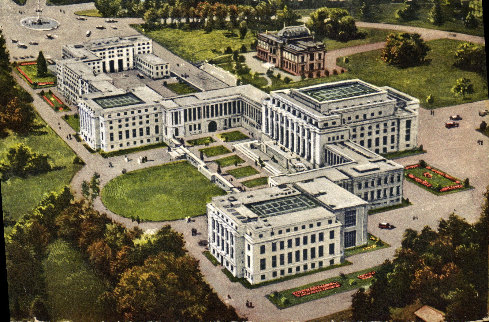 CPM Geneve Vue Aerienne Du Palais Des Nations