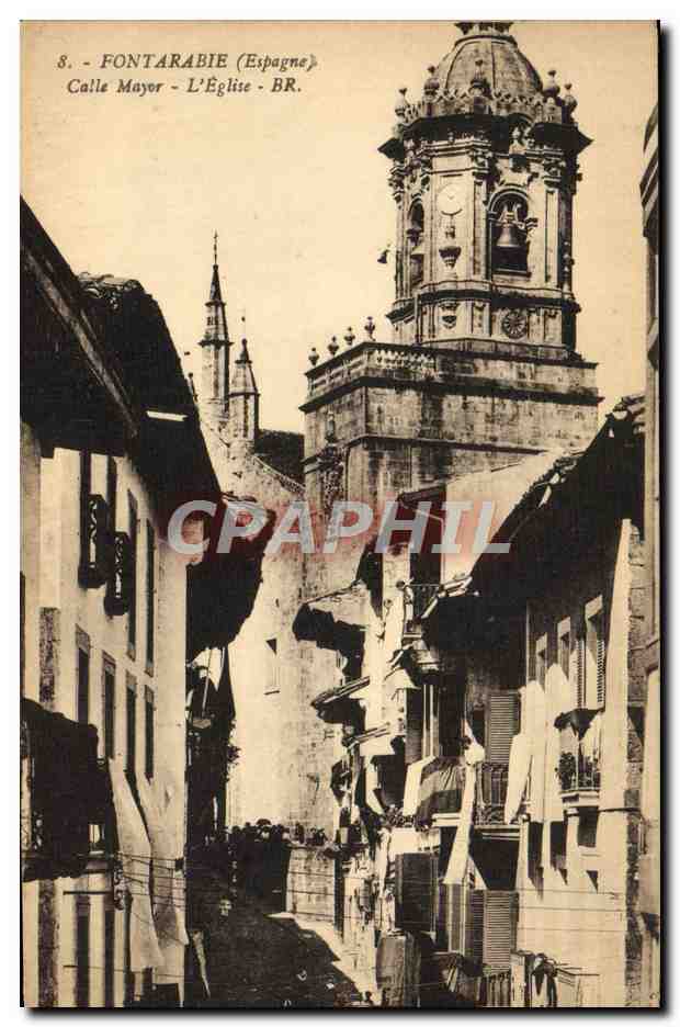 CPA Fontarabie Calle Mayer L'Eglise