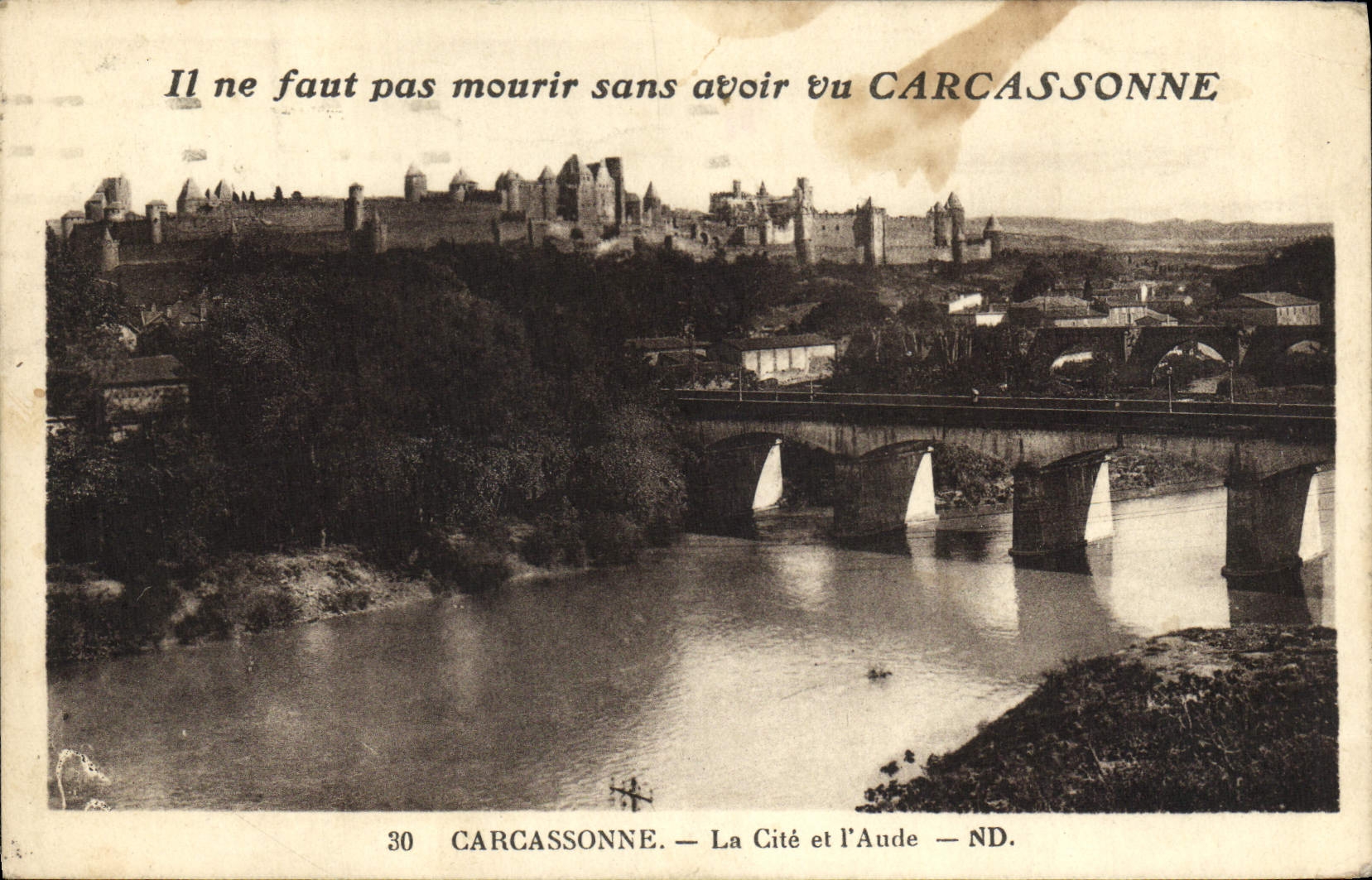 CPA Carcassonne La Cite Et l'Aude