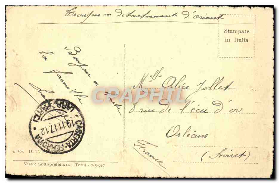 CPA Saluti Da Napoli — Verso