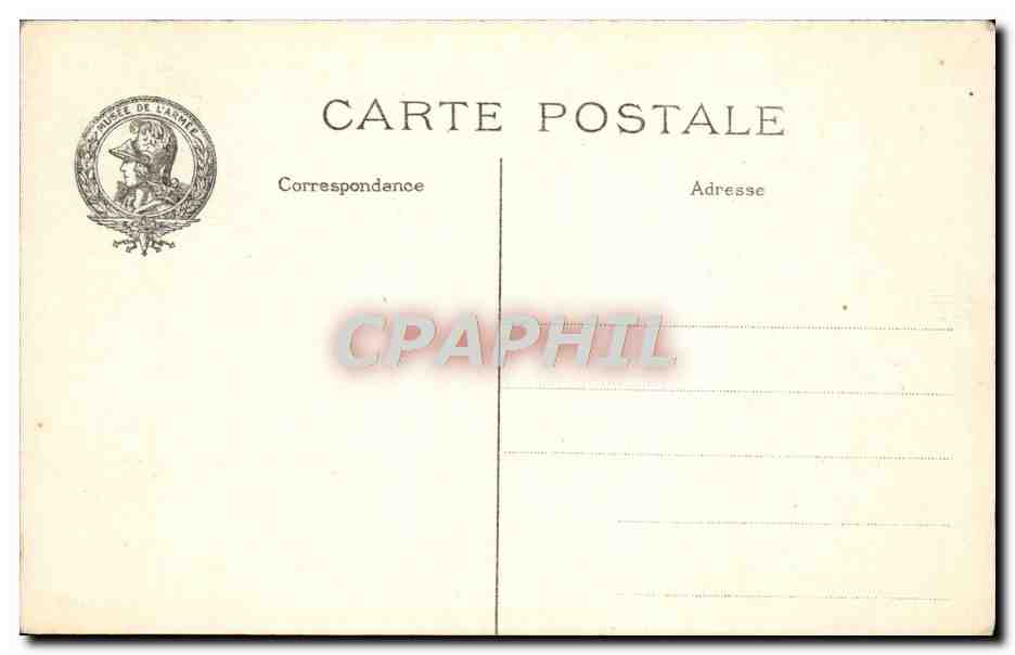 CPA Paris Hotel Des Invalides Cour d'Honneur Statue De Napoleon Par Seurre Soldats Militaria — Rückseite