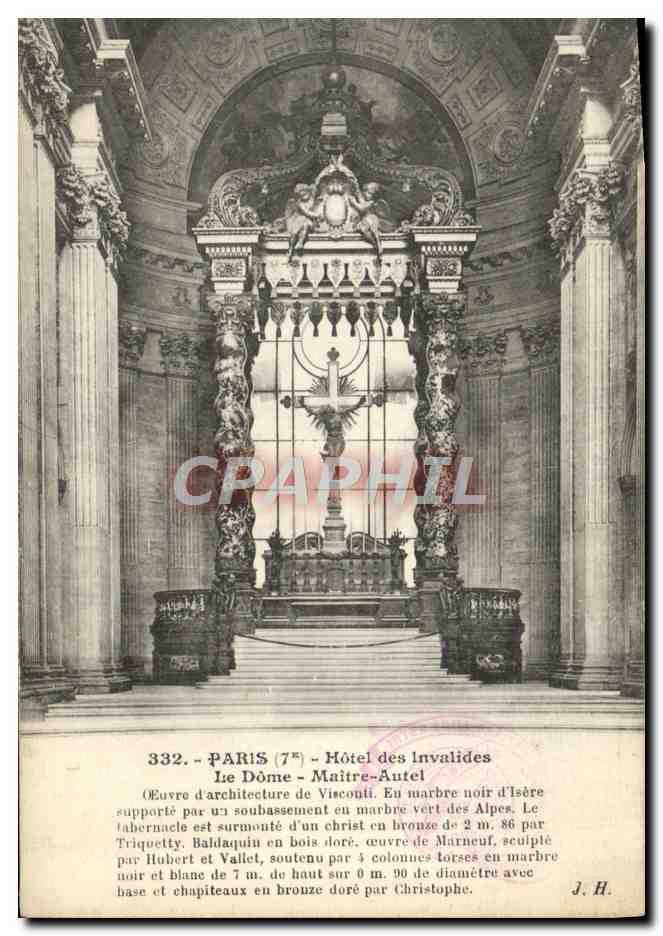 CPA Paris Hotel Des Invalides Le Dome Maitre Autel
