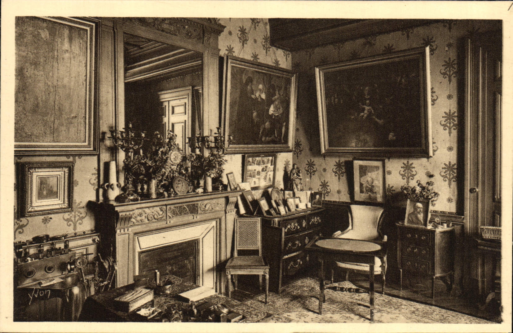 CPA La Douce France Chateaux De La Loire Chateau De Montresor Le Boudoir