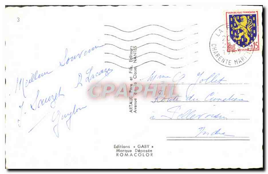 CPM Ile De Re Phare des baleines Ane Mule Anse de Trousse Chemise Marais salants — Rückseite