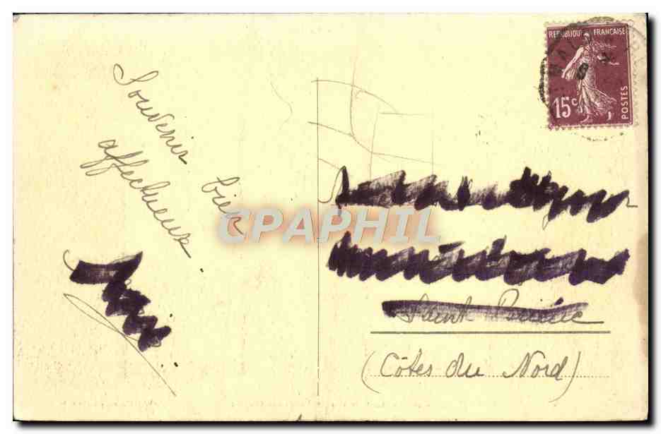 CPA St Malo Jardin Du Chateau Et Tour Des Dames — Verso
