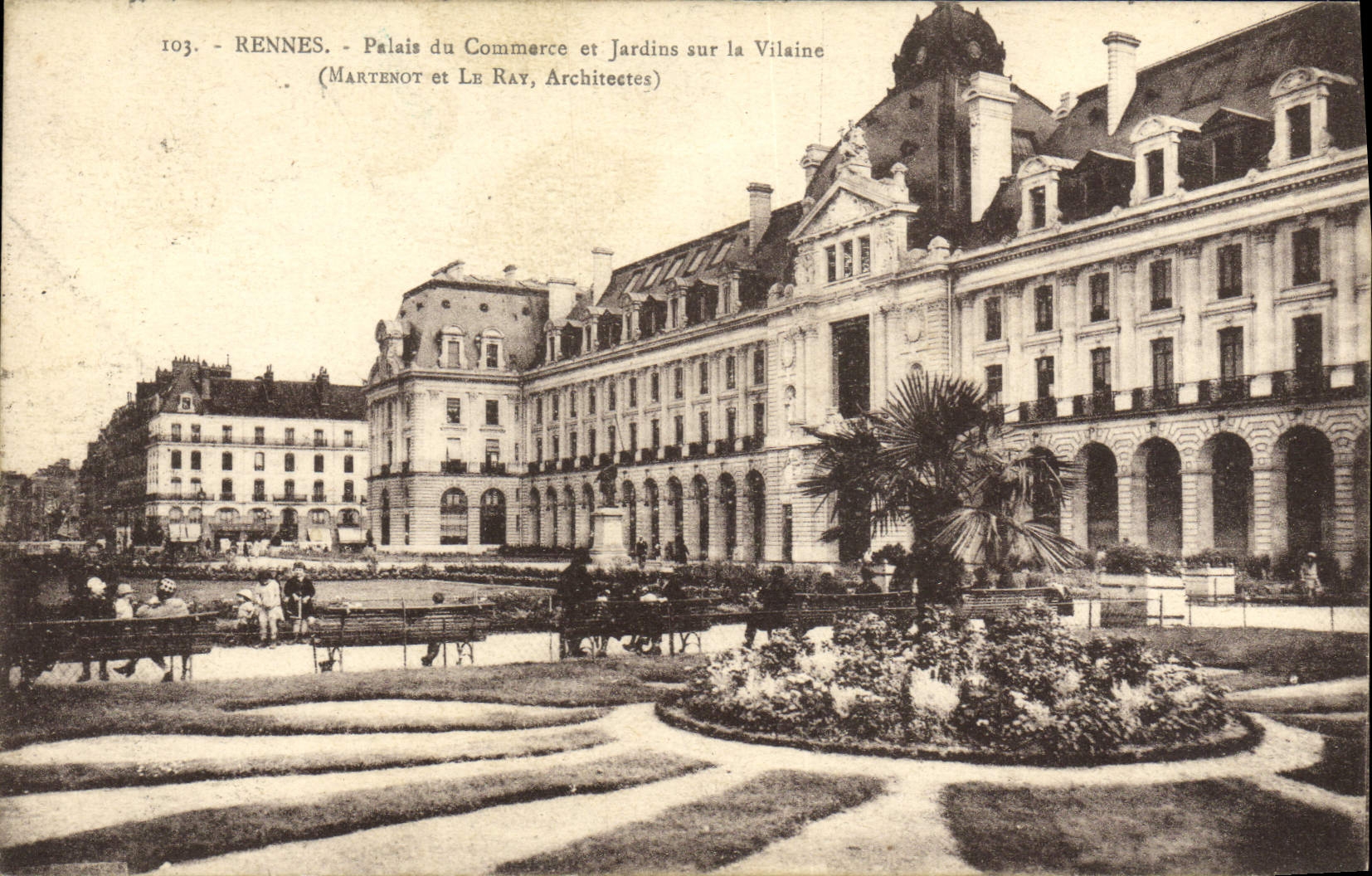 Rennes - Palais du Commerce et Jardins sur la Vilaine — Martenot et Le Ray, Architectes
