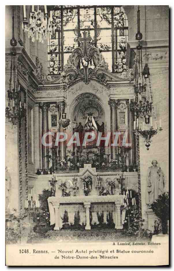 CPA Rennes nouvel Autel Privilegie Et statue Couronnee De Notre Dame Des Miracles Vierge 