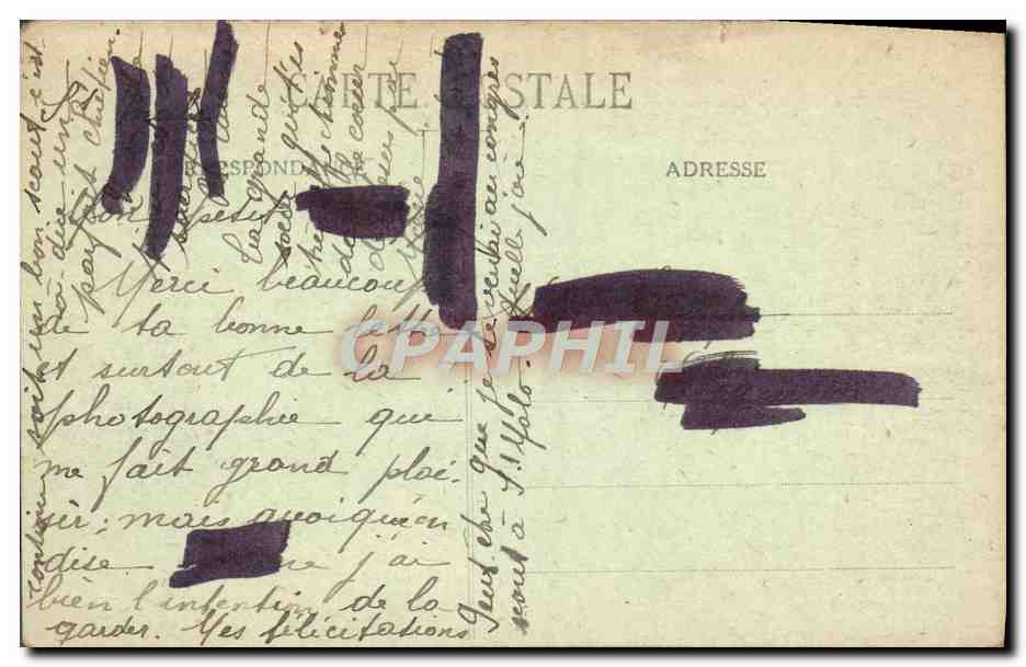 Tarjeta postal antigua Saint Malo L'Hotel Dieu Vista tomada del jardín de Holanda El pabellón principal del hospital — Reverso