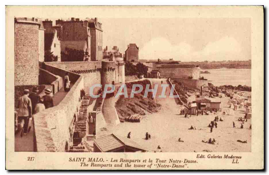 Saint-Malo - Les Remparts et la Tour Notre-Dame — Edit. Galeries Modernes LL, n°217