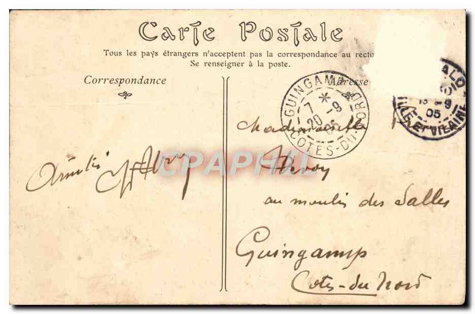 CPA Saint Malo Vue Generale Prise Du Fort De La Cite Le Jour Des Regates Bateaux — Verso