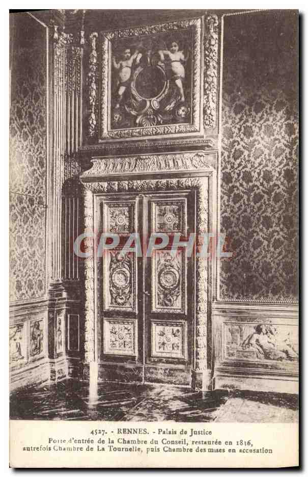 CPA Rennes Palais De Justice Porte d'Entree De La Chambre Du Conseil Chambre de la Tournelle Chambre mises accusation