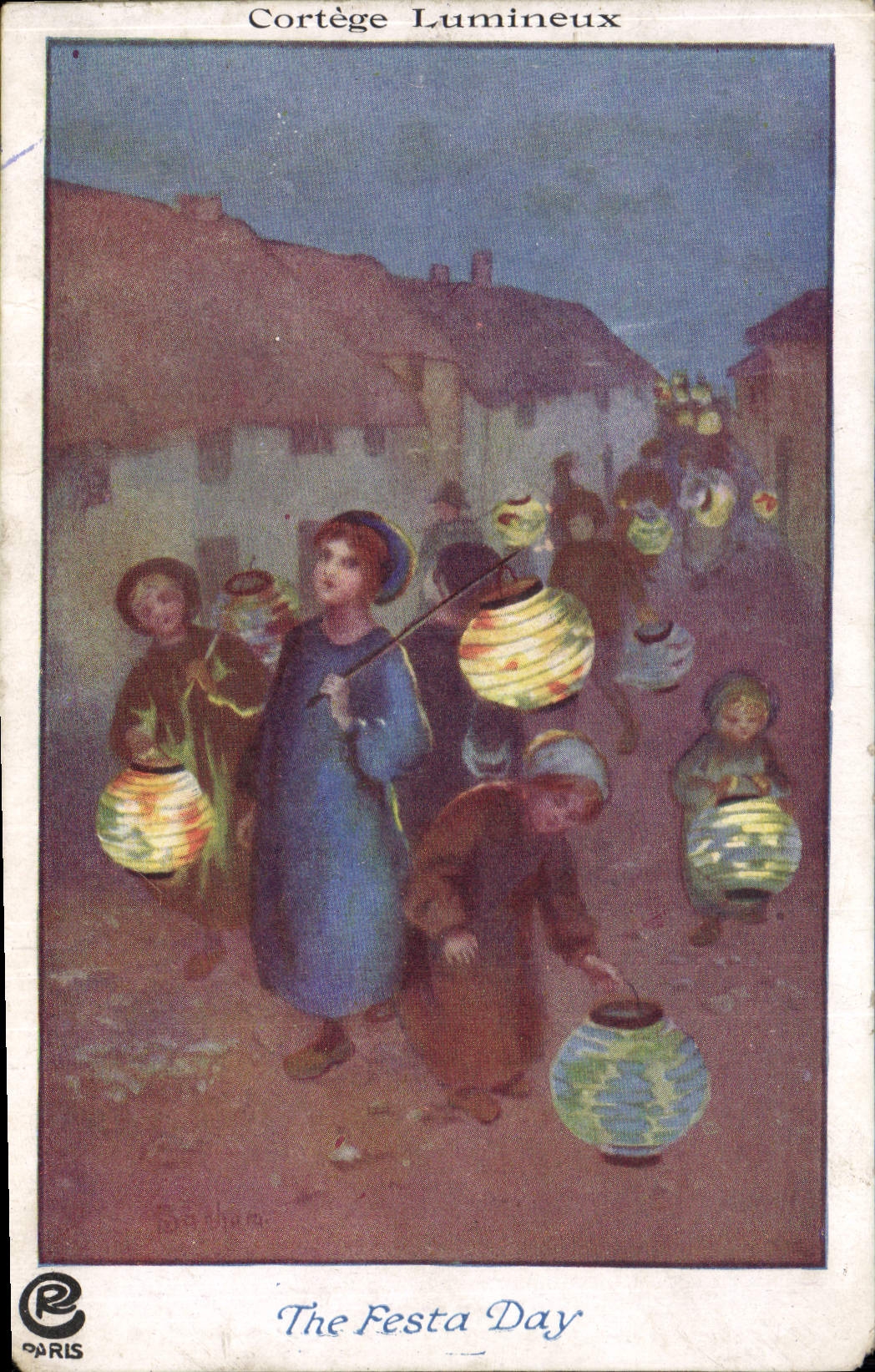 Cortège Lumineux — The Festa Day — Paris, éditeur S.W. Fawcett & Co. Ltd.
