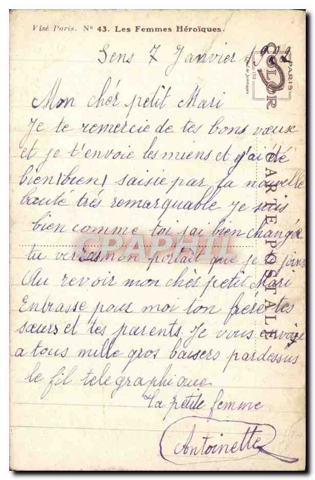 CPA La Caucasienne Caucase Folklore Femme  — Verso