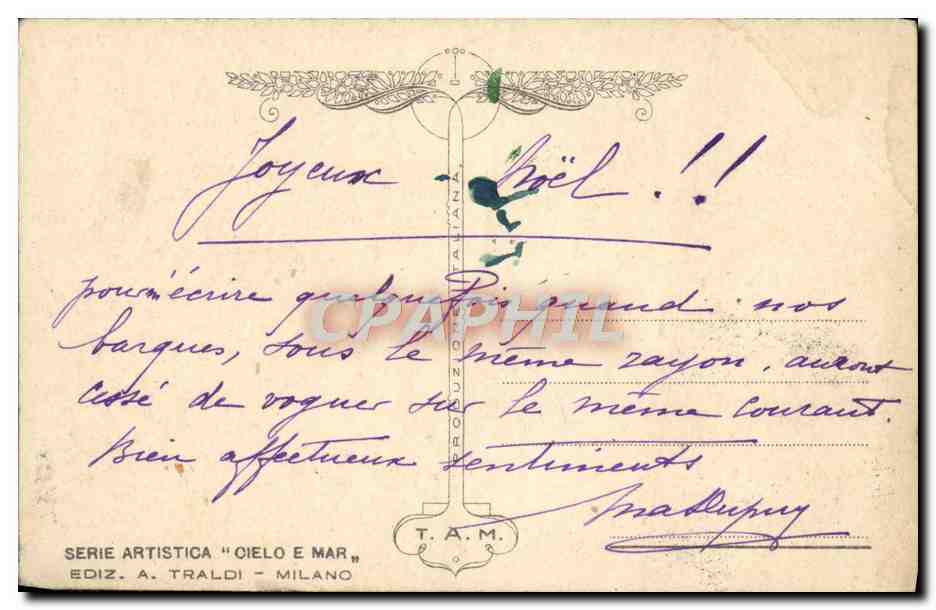 CPA Fantaisie Marine Bateaux — Rückseite