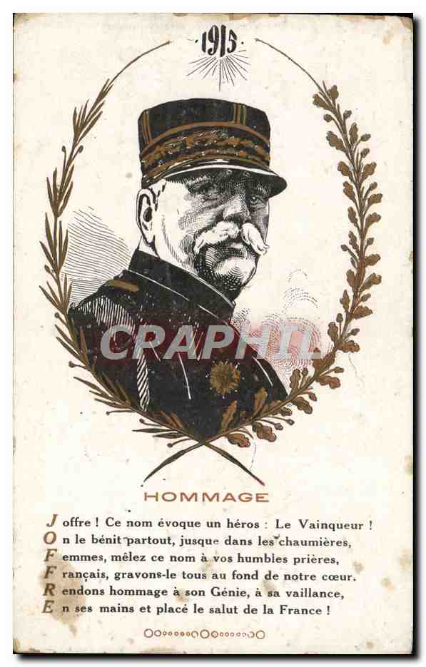 CPA Fantaisie Hommage Joffre Militaria 