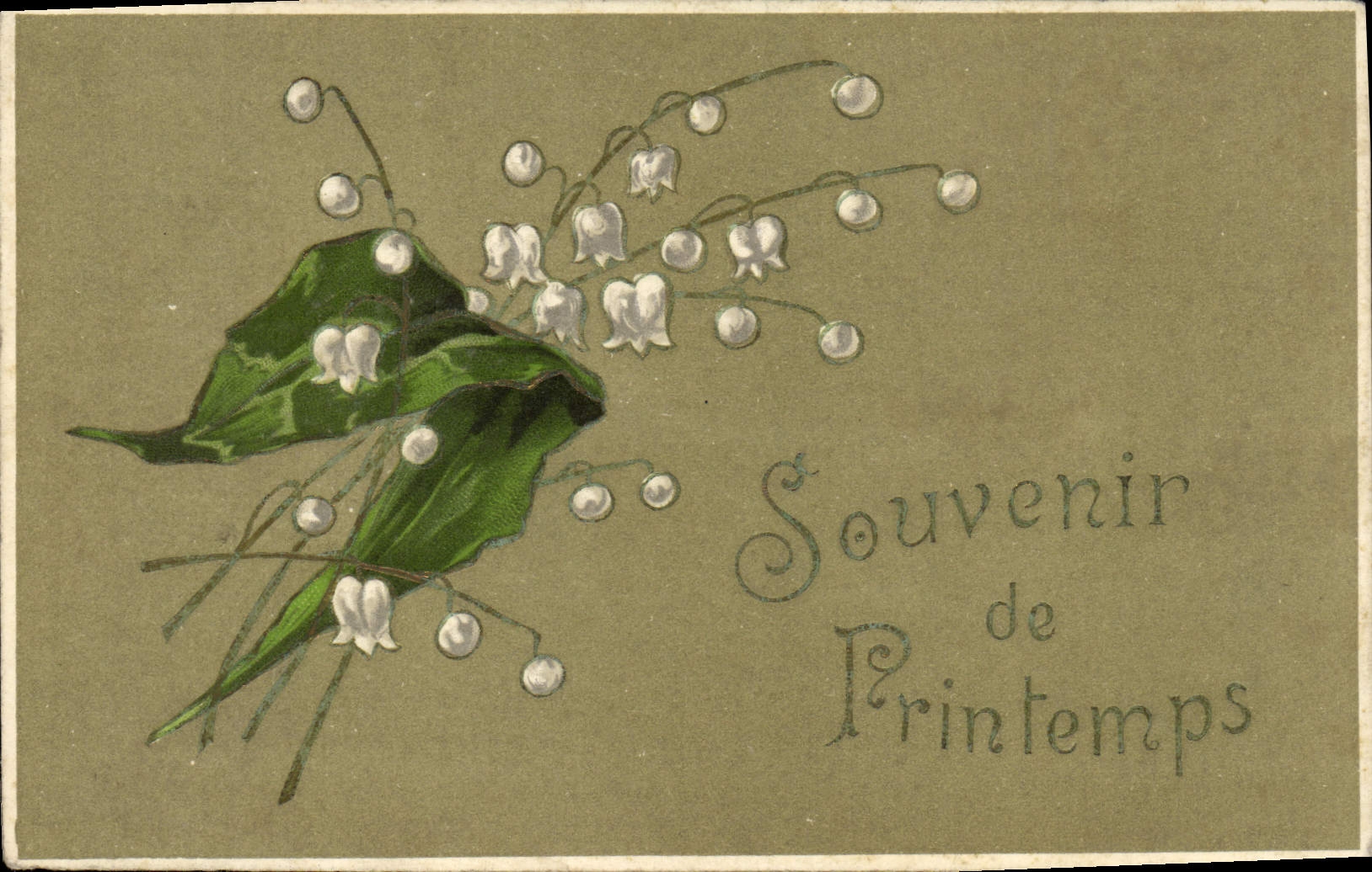 CPA Fantaisie Fleurs Muguet Printemps