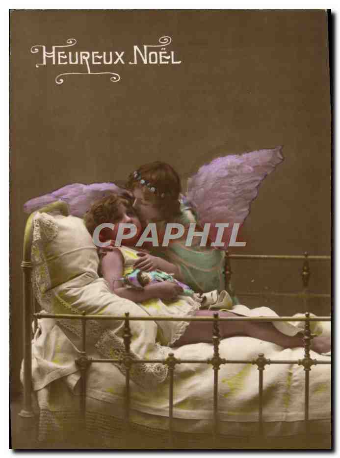 CPA Fantaisie Enfants Ange Noel