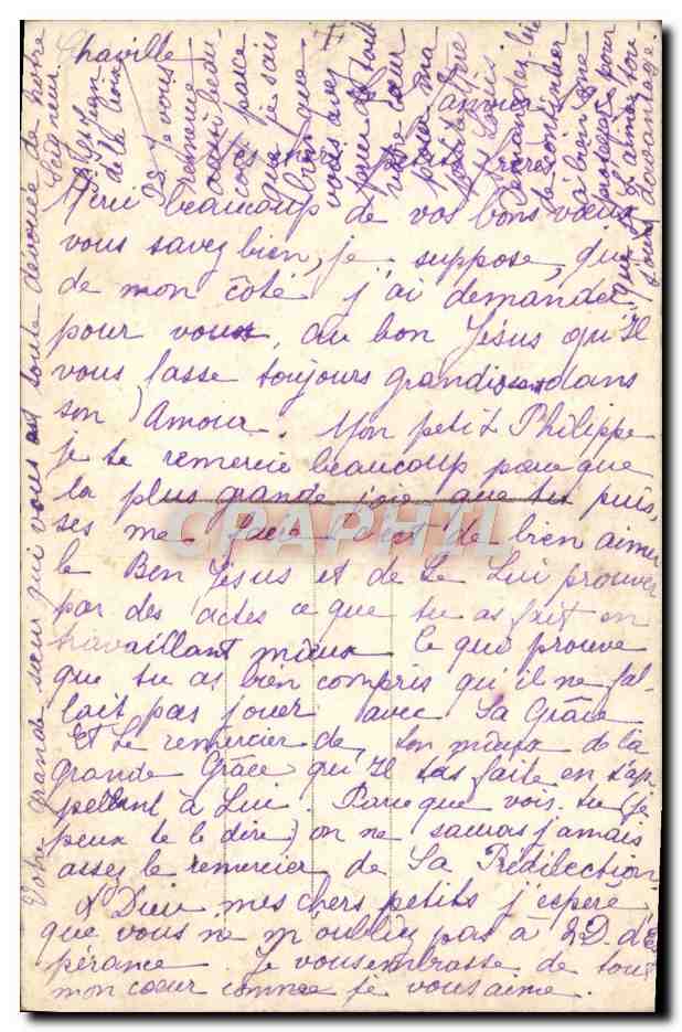 CPA Fantaisie Enfants Ange Noel — Rückseite