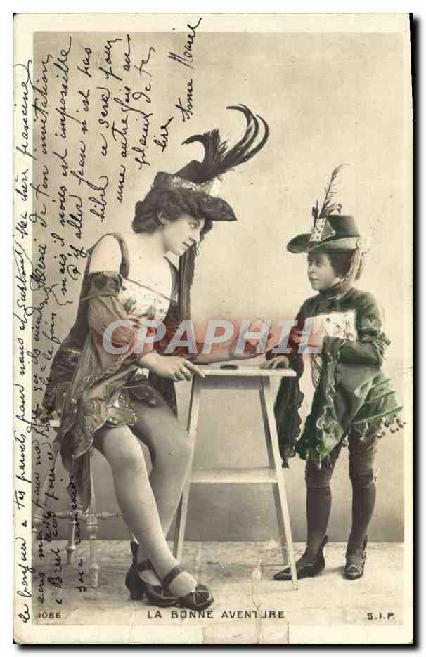 CPA Fantaisie Femme Enfant La bonne aventure