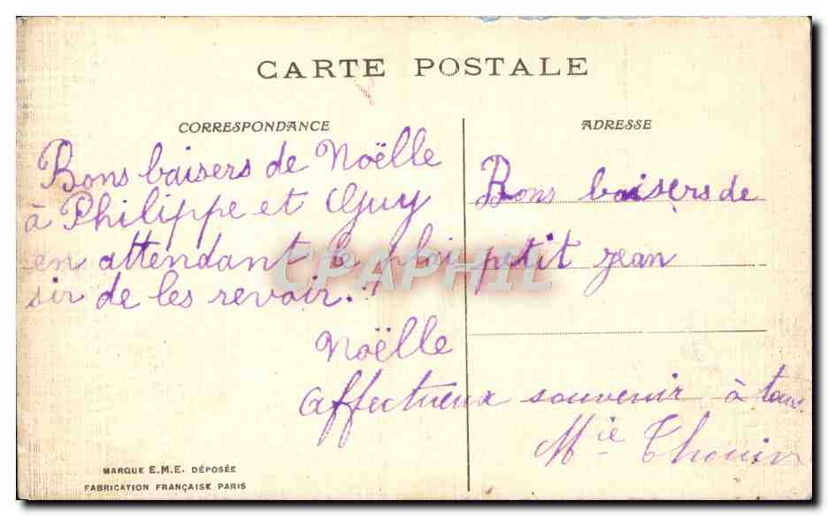 CPA Fantaisie Paques Oeuf Coq Poule (carte toilee) — Rückseite