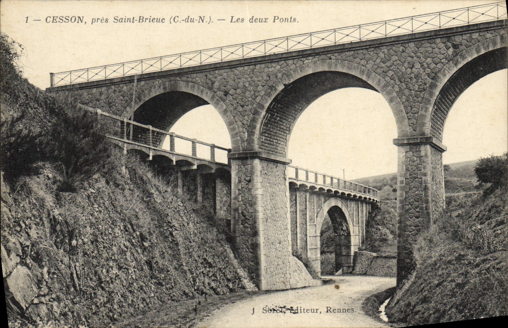 CPA Cesson Pres Saint Brieuc les deux ponts 