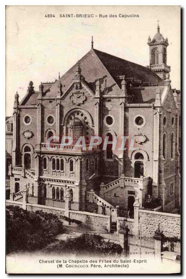 CPA Saint Brieuc Rue des Capucins Chevet de la chapelle des Filles du Saint Esprit 