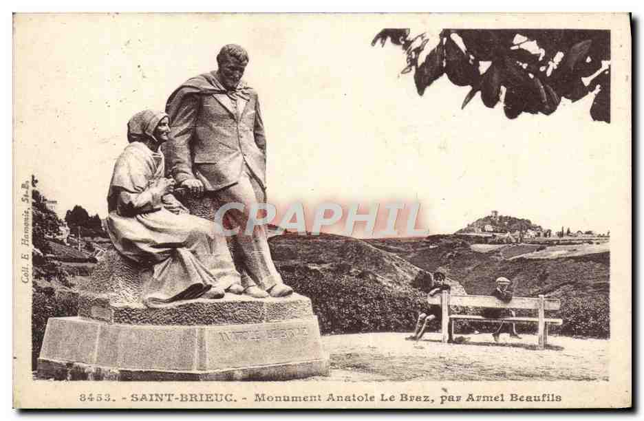 Saint-Brieuc — Monument Anatole Le Brez, par Armel Beaufils — Coll. E. Hamon, n° 8453
