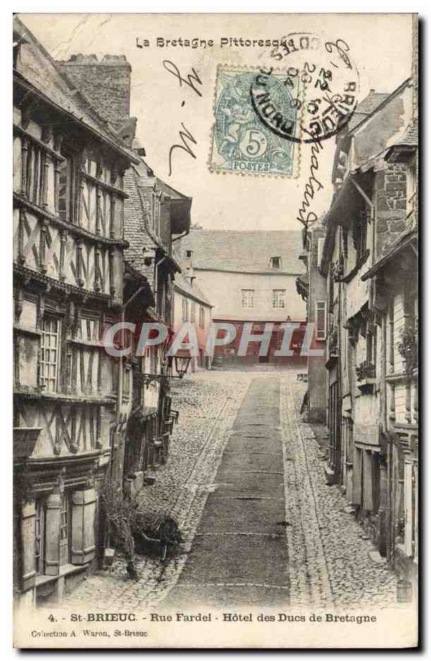 CPA Saint Brieuc Rue Fardel Hotel Des Ducs de Bretagne