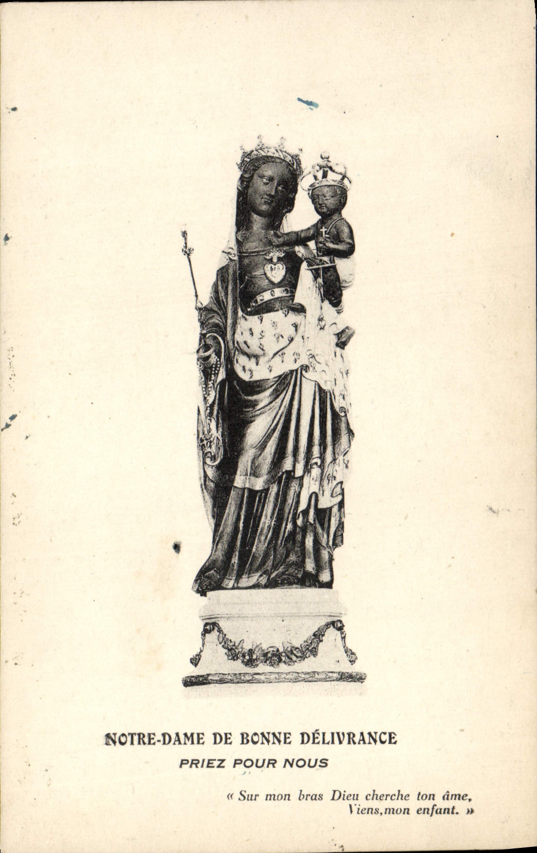 Notre-Dame de Bonne Délivrance — Statue der Jungfrau mit dem Kind — unbekannter Verlag