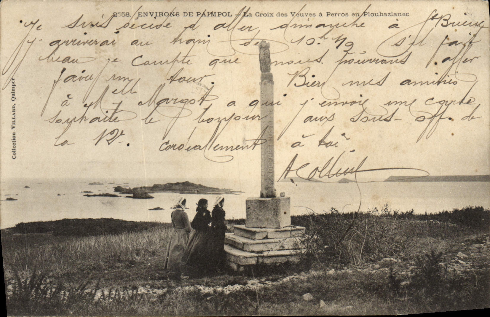 La Croix des Veuves à Perros en Ploubaizanec — Environ de Paimpol — Éditeur : Villain, Quimper, n° 2558