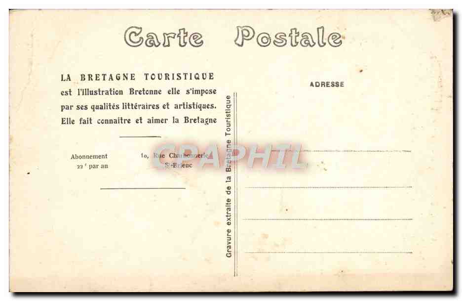 CPA Treguier Cafe Restaurant — Rückseite